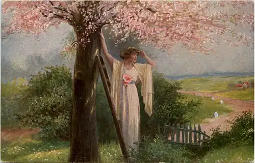 Künstler AK - In Erwartung -619686