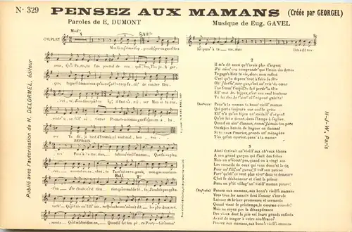 Liederkarte Pensez aux Mamans -642010