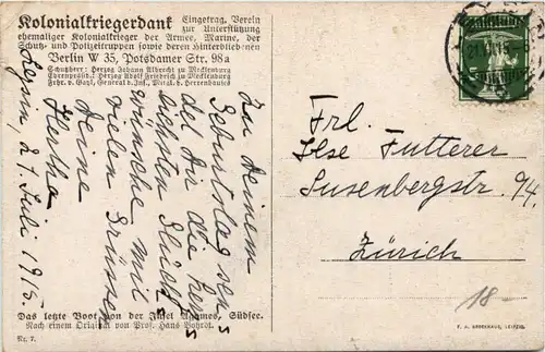 Kolonialkriegerdank Insel Ugomes -641896