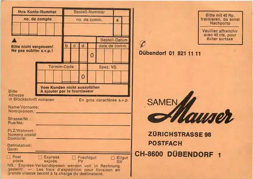 Dübendorf - Samen Mauser -642258