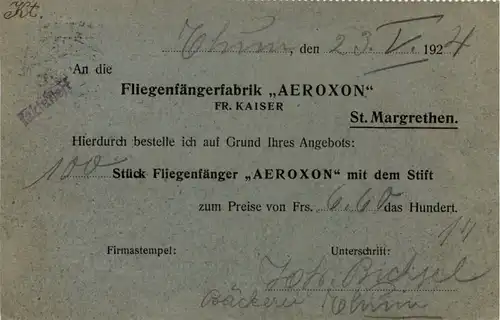 St. Margrethen - Fliegenfängerfabrik Aeroxon -642318