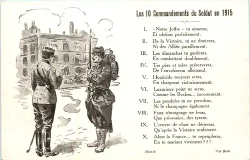 Les 10 Commandements du Soldat 1915 -641996