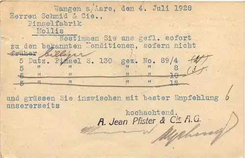 Wangen a. A - Bürsten und Seilerwaren Jean Pfister -642290