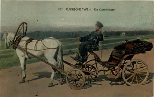 Russische Typen - Ein Kutschwagen -641072