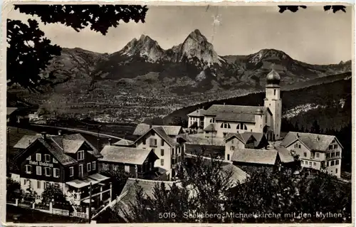 Seelisberg Michaelskirche mit den Mythen -507054