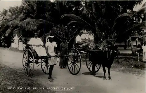 Ceylon - Rickshaw and Bullock Hackery -641332