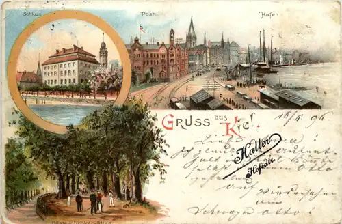 Gruss aus Kiel - Litho 1896 -620826