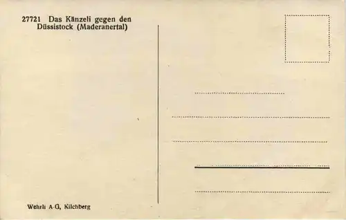 Das Känzeli gegen den Düssistock Maderanertal -507534