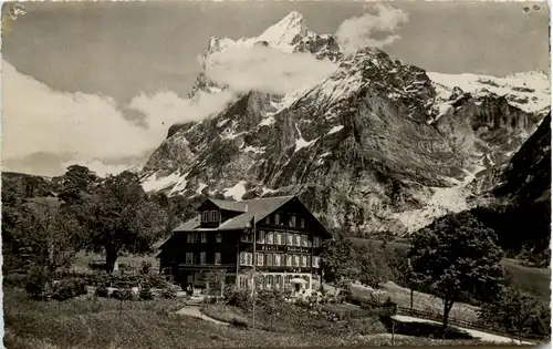 Grindelwald, Pension Lauberhorn mit Wetterhorn -507594