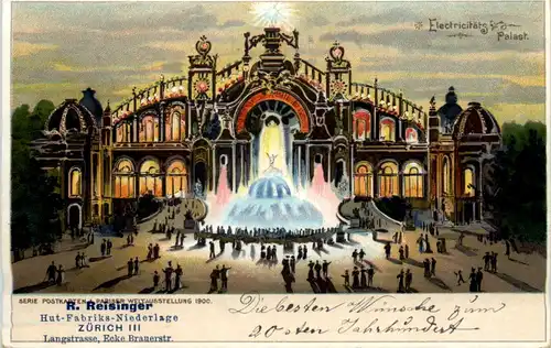 Paris Weltausstellung Electricitäts Palast UPU -642252