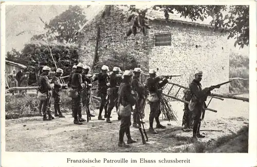 Französische Patrouille im Elsass -642592