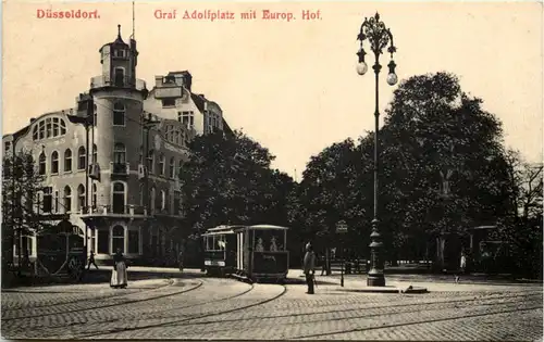 Düsseldorf - Graf Adolfplatz mit Europäischer Hof -622466