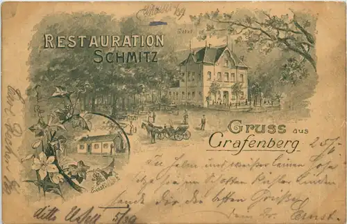 Gruss aus Grafenberg - Restauration Schmitz - Litho Vorläufer -623006