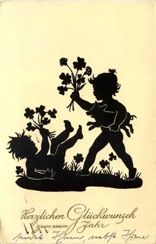 Neujahr Scherenschnitt -623566