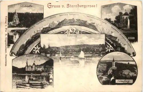 Gruss vom Starnbergersee Tutzing - Künstler-AK Eugen Felle -607094