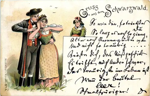 Gruss aus dem Schwarzwald - Litho - Künstler-AK Eugen Felle -607394