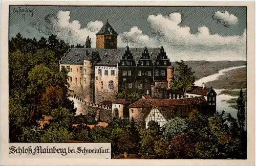 Schloss Mainberg bei Schweinfurt - Künstler-AK Eugen Felle -607944