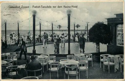 Zoppot - Freiluft Tanzdiele vor dem Kasino Hotel -625026