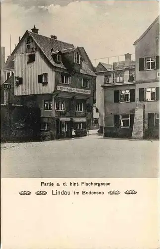 Lindau - Partie an der historischen Fischergasse -608356