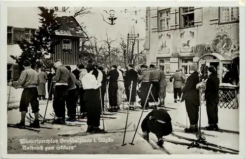 Grossholzleute im Allgäu - Aufbruch zum Skikurs -608376