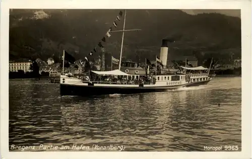 Bregenz - Partie am Hafen - Dampfer Hohentwiel -608736