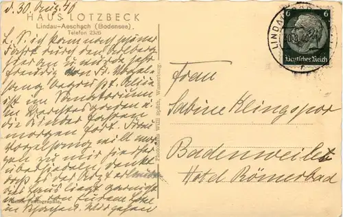 Lindau - Aeschach - Haus Lotzbeck -609016