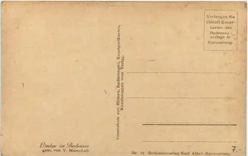 Lindau im Bodensee - Künstler-AK Marschall -609096