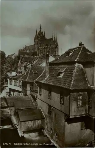 Erfurt, Sackpfeifenmühle m. Domblick -511658