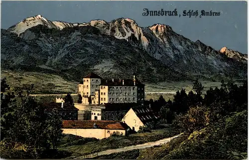 Innsbruck Schloss Ambras - Künstler-AK Eugen Felle -609776