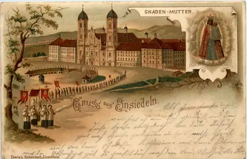 Gruss aus Einsiedeln - Litho -610156