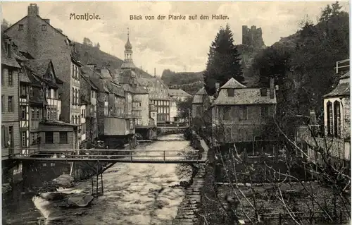 Montjoie - Monschau, Blick von der Planke auf den Haller -513398