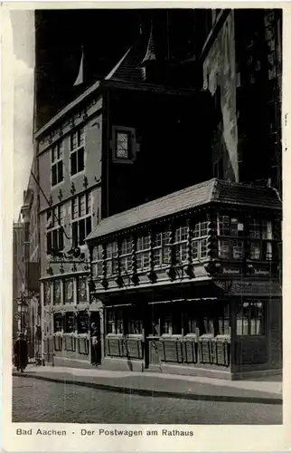 Aachen, der Postwagen am Rathaus -513638