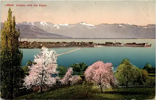 Lindau und die Alpen -611616