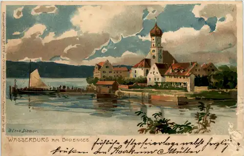 Wasserburg am Bodensee - Litho -612316