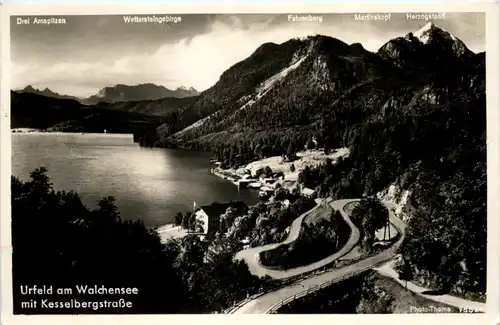 Urfeld am Walchensee mit Kesselbergstrasse -509100