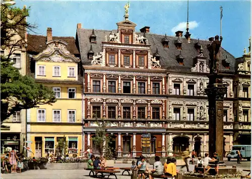 Erfurt, Fischmarkt mit Roland -509120