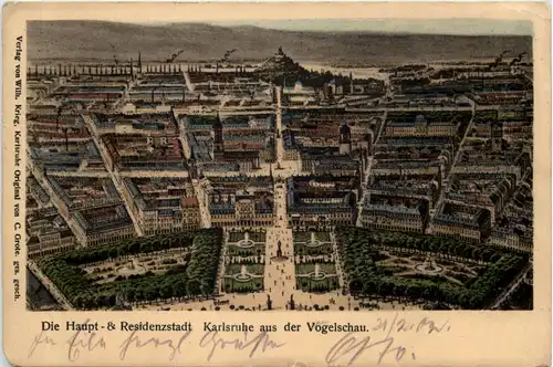 Karlsruhe, aus der Vogelschau -509640