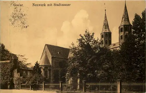 Goslar, Neuwerk mit Stadtmauer -509720