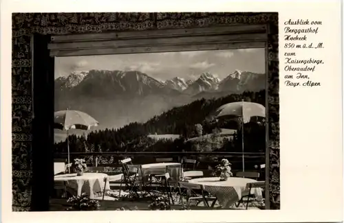 Oberaudorf am Inn, Ausblick vom Berggasthof Hocheck -510600