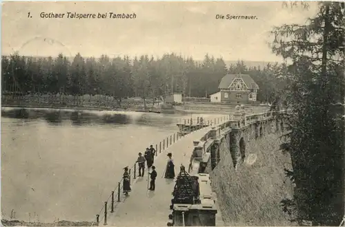 Tambach - Dietharz, Gothaer Talsperre - Die Sperrmauer -518372
