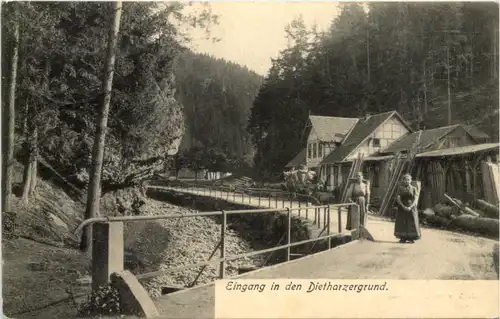 Tambach - Dietharz, Eingang in den Dietharzergrund -518568