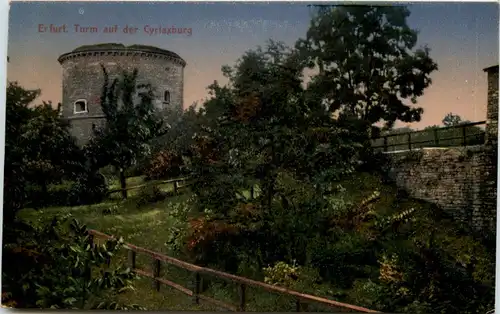 Erfurt - Turm auf der Cyrlaxburg -614838