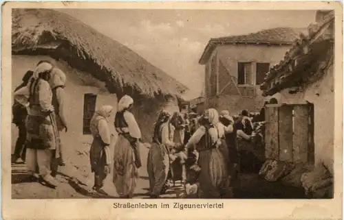 Mazedonien - Strassenleben im Zigeunerviertel - Feldpost San Komp 641 -615336