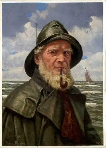 Künstlerkarte F. Budde - Der Lotse -615672