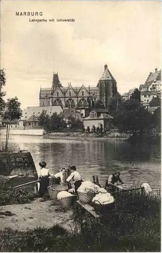 Marburg - Lahnpartie mit Universität -616192