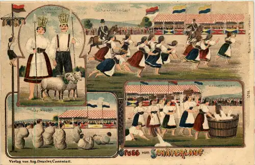 Markgröningen - Gruss vom Schäferlauf - Litho -616728