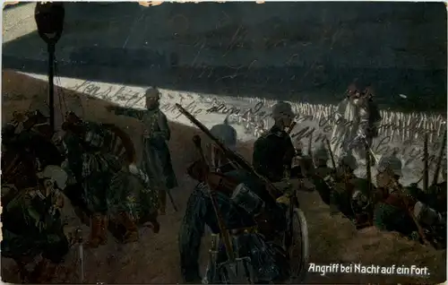 1. WK Angriffe bei Nacht auf ein Fort - Feldpost Bayr. Reserve Division 39 -616968