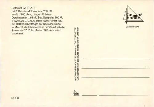 Luftschiff LZ 3 Zeppelin - REPRO -617528