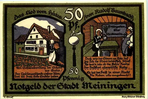 Notgeld der Stadt Meinigen - AK REPRO -617908