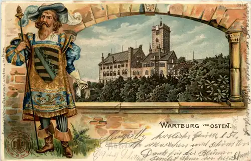 Eisenach - Wartburg - Litho Prägekarte -618368